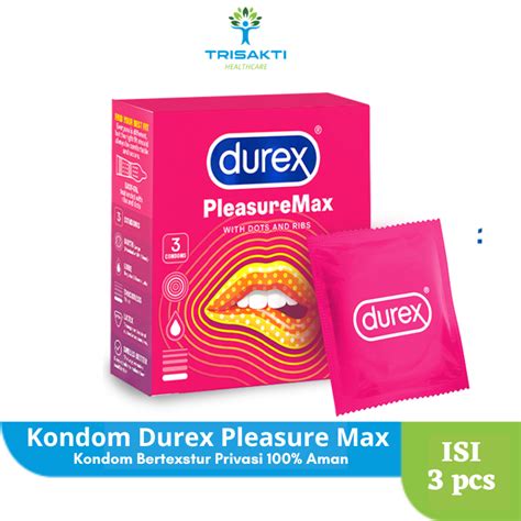 Jual Durex Pleasuremax Isi Pcs Kondom Bertextur Dot Dan Garis Pria