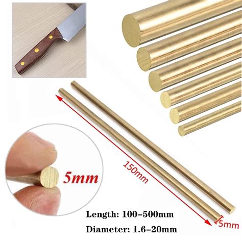 Diameter 1 6 20mm Length 100 500mm Hardware Brass Round Bar Rod For Diy Knife Handle