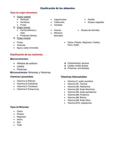 Clasificaci N De Los Alimentos Hider Hernandez Udocz