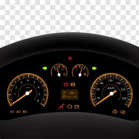 Car Dashboard Speedometer Vector Interior Transparent Png