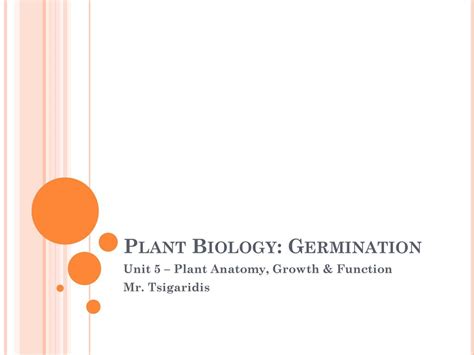 Plant Biology Germination Ppt Download