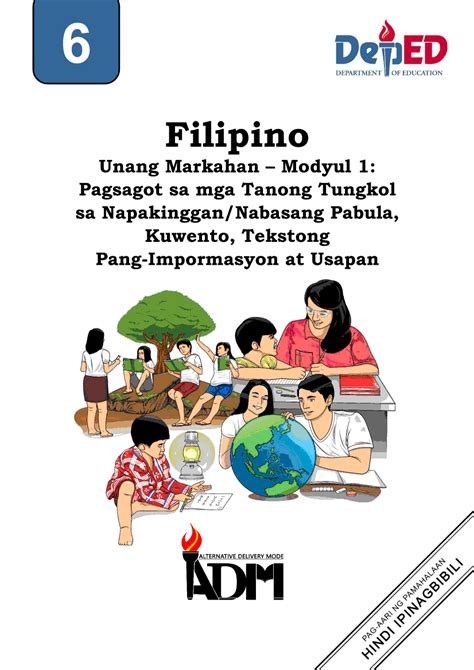 Filipino Modyul Pagsagot Sa Mga Tanong Tungkol Sa Napakinggan