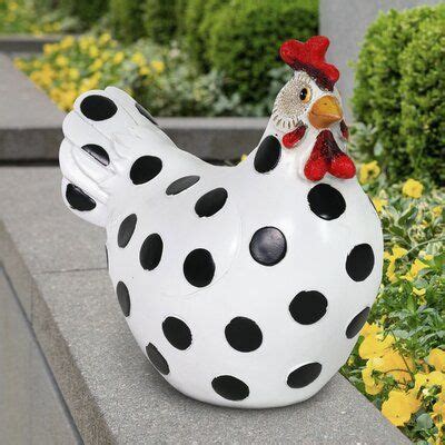 August Grove Daeschle Garden Hen Statue Wayfair White Gardens