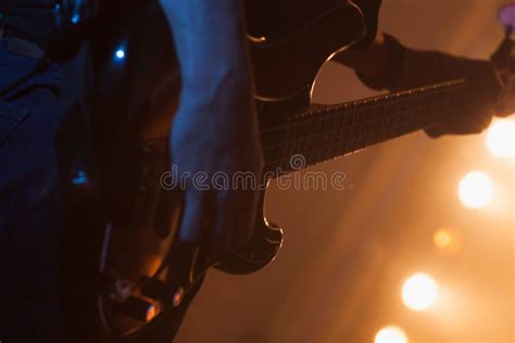 Electric Bass Guitar Player Hands Stock Photo Image Of Play Rock