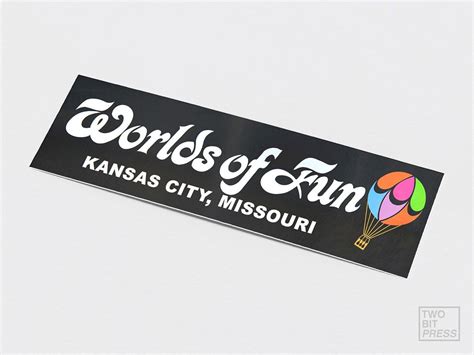 Kansas City Missouri Worlds Of Fun Bumper Stickers Bumpers Tourism