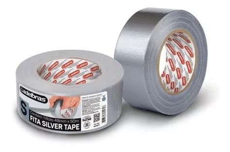 Fita Silver Tape Multiuso 48mm X 50m Cinza Fixação Forte