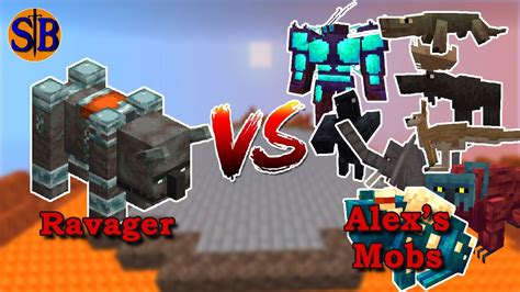 Ravager Vs Alexs Mobs Sumo Fight Minecraft Mob Battle Youtube