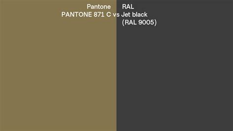 Pantone C Vs Ral Jet Black Ral Side By Side Comparison