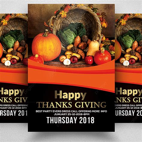 Happy Thanksgiving Psd Flyer Template Template For Free Download On Pngtree