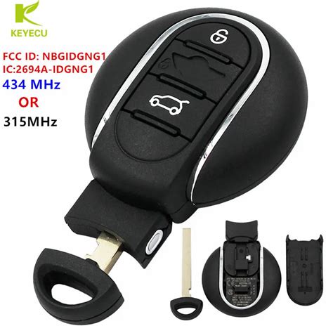 KEYECU Replacement Smart Remote Car Key Fob 3Button 315MHz 434MHz For