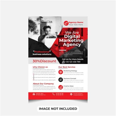 Premium Vector Creative Modern Digital Marketing Agency Flyer Or