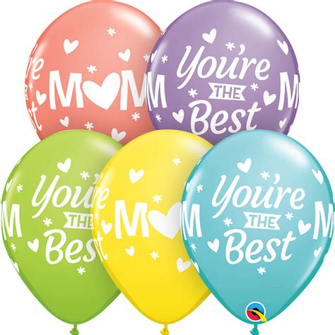 Mom Youre The Best 11″ Latex Balloons 50 Count Instaballoons Wholesale