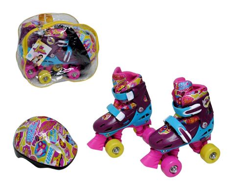 Patines Ajustables Con Casco Y Bolso Soy Luna Jugueter As Ansaldo