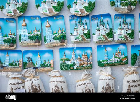 Souvenir magnets in Kiev, Ukraine Stock Photo - Alamy
