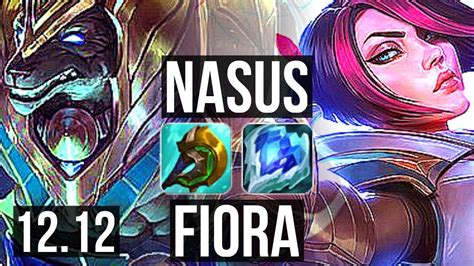 Nasus Vs Fiora Top 600 Games 1 2 9 Na Master 12 12 Youtube