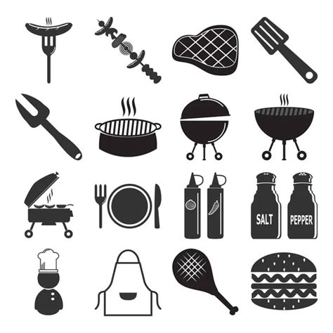 Barbecue Icons — Stock Vector © Bioraven 13940106