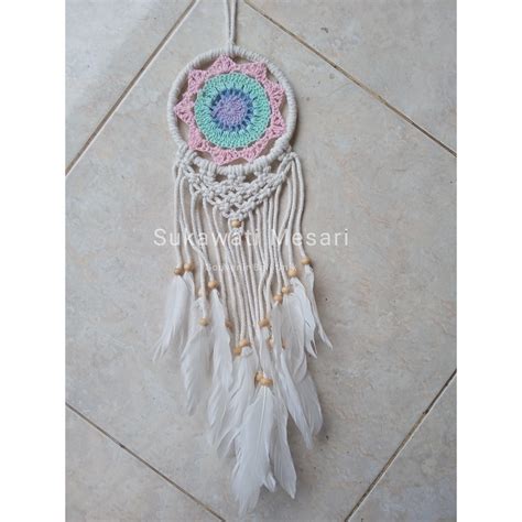 Jual Dream Catcher Kepang Bohemian Cm Dekorasi Hiasan Dinding Mobil