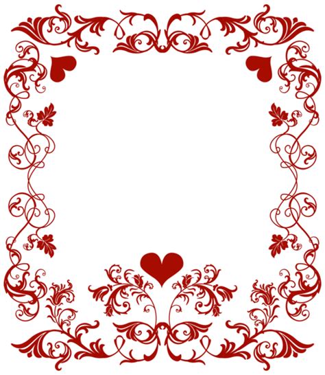 Valentine's Day Decorative Border Transparent PNG Clip Art Image | Valentines clip, Valentine ...