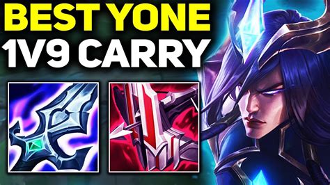 Rank 1 Best Yone In The World 1v9 Carry Gameplay Season 14 League Of