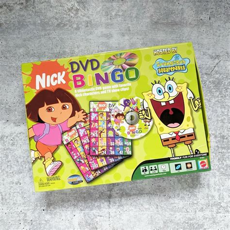 Nickelodeon Nick Dvd Bingo Game Ages 4 2 6 Players Nearly Complete