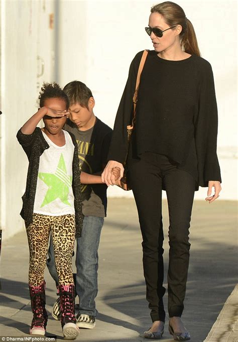 Angelina Jolie Takes Pax And Zahara On Hollywood Shopping Trip Daily