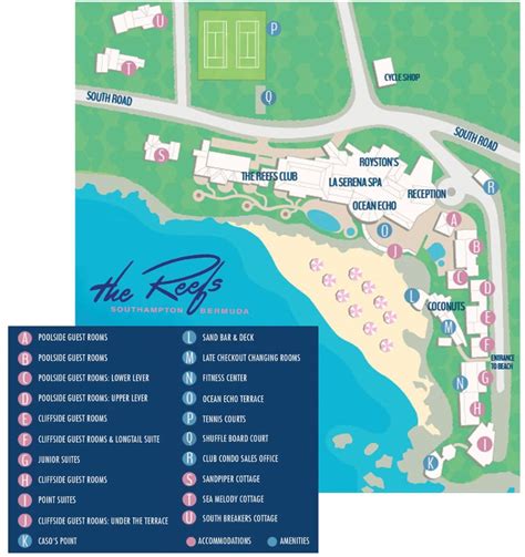 Resort Map The Reefs Bermuda