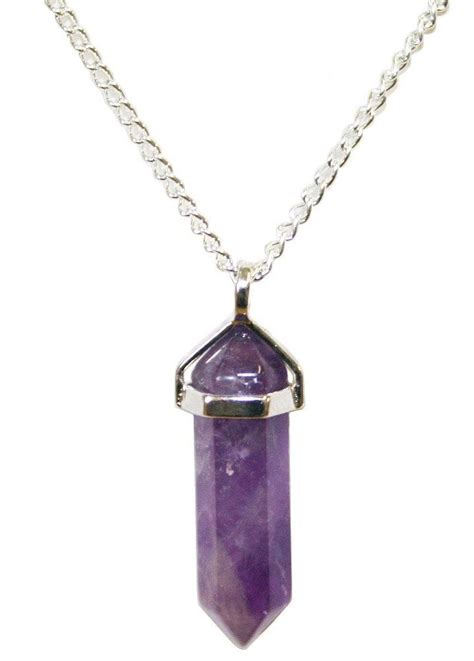 Amethyst crystal necklace - liquidhooli