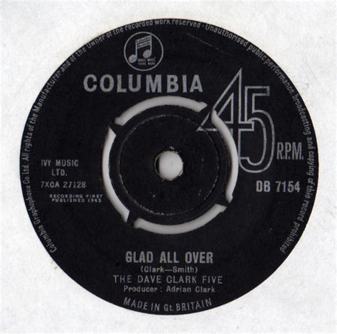 The Dave Clark Five Glad All Over Vinyl Rpm Single