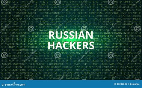 Russian Hackers Abstract Technology Background Computer Code Stock