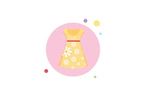 Spring Dress Flower 3 Circle Bubble Icon Graphic By Raysaozora