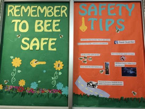 September Remember To Bee Safe Bulletin Board With Safety Tips For