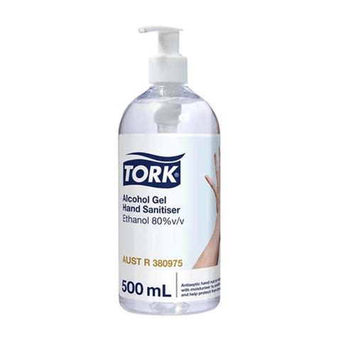 Tork 80 Alcohol Gel Hand Sanitiser Bottle Pump 500ml Winc