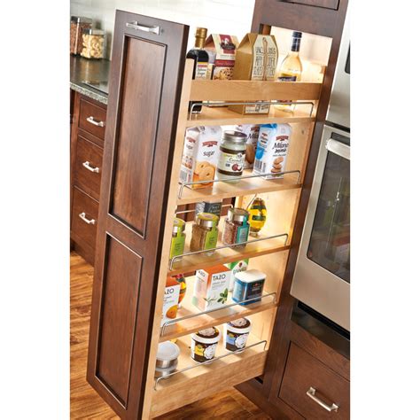 Rev A Shelf Wood Tall Cabinet Pull Out Pantry Organizer With Soft Close