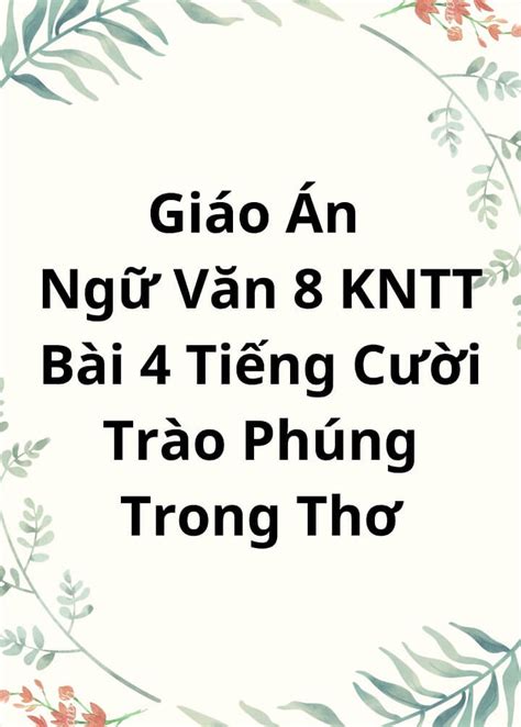 Gi O N Ng V N Kntt B I Ti Ng C I Tr O Ph Ng Trong Th