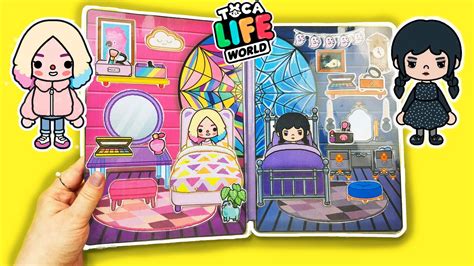 Toca Life World Quiet Book Paper House Wednesday And Enid In Quiet