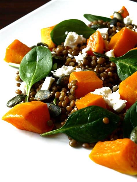 Salade De Lentilles La Feta Et Courge Butternut Cookismo