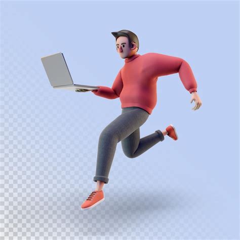 Premium Psd 3d Character Guy Social Media And Internet Illustration