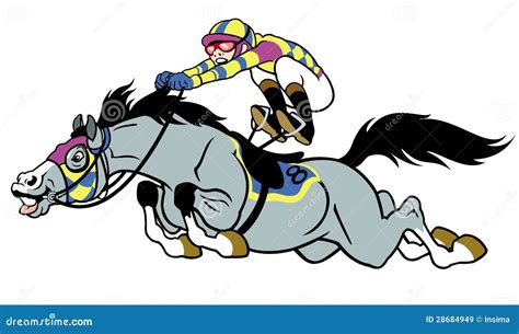 Racing Horse With Jockey Stock Vector Illustration Of Champion 28684949