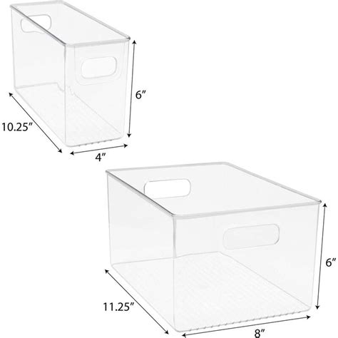 Sorbus Plastic Storage Bins Clear Pantry Organizer Box Bin Containers