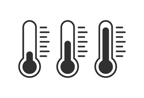 Iconos Del Term Metro Term Metros Grises Planos Con Diferentes