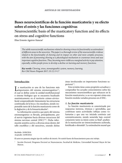 Art02 Resumen De Odontologia Sonepsyn 9 Bases Neurocientíficas De