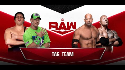 Full Match The Rock Bill Goldberg Vs John Cena Andr The Giant