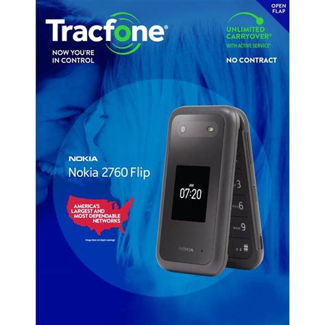 TracFone Nokia 2760 Flip Phone With 4GB Memory Quad Core Processor