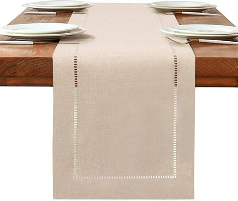 Bazioe Runner Da Tavolo Beige Lino X Cm Runner Da Tavola Moderno