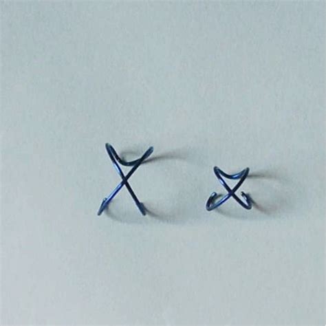 Set Of Ear Cuffs Or Single Ear Cuff Gauge Niobium Cross Etsy