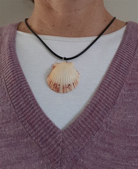 Seashell Necklace Shell Necklace Seashell Pendant Real Etsy