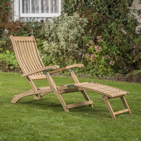 Rhs Wisley Teak Steamer Chair 0896611 8001 Garden Furniture World