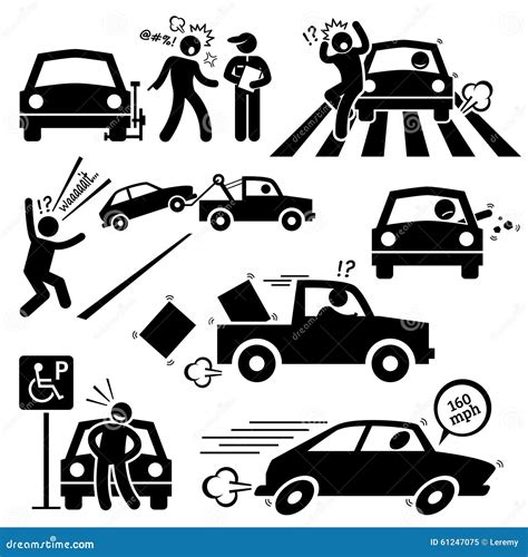 Bad Car Driver Furious Driving Clipart Stock Vector - Illustration of ...