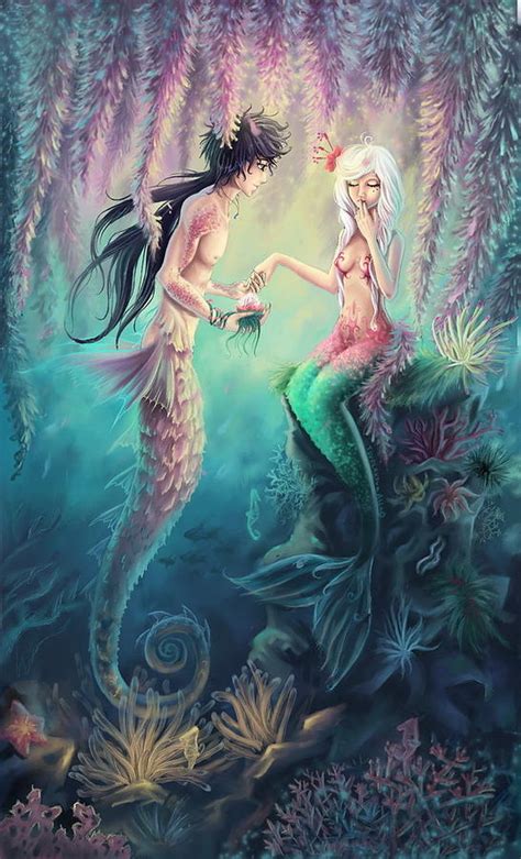 Mermaid Ana Seahorseman Digital Art by Alla Tsyplakova