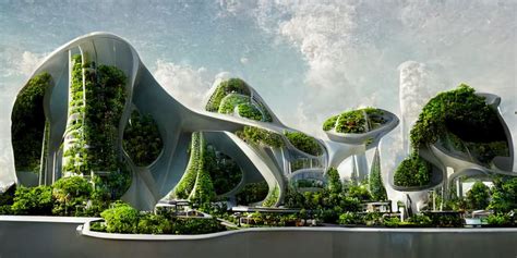 Midjourney Envisions A Futuristic Sustainable City With Air Purifying